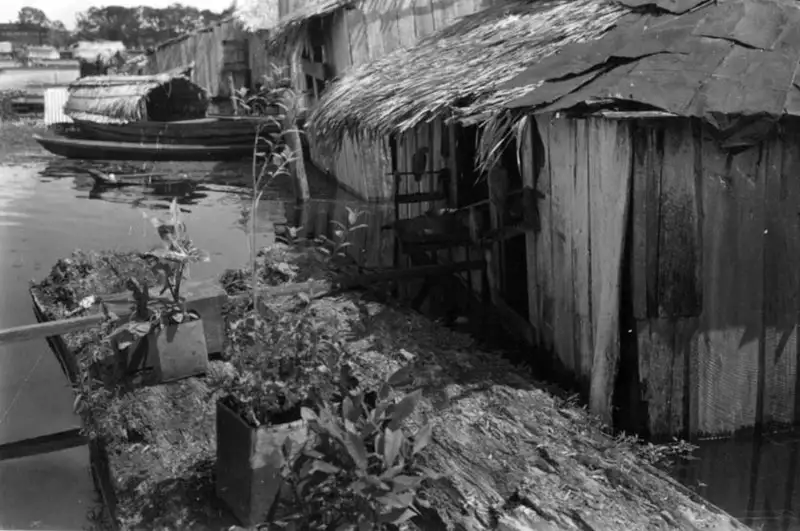 Foto 123: Casa modesta inundada pela enchente do Rio Amazonas em Manaus (AM)