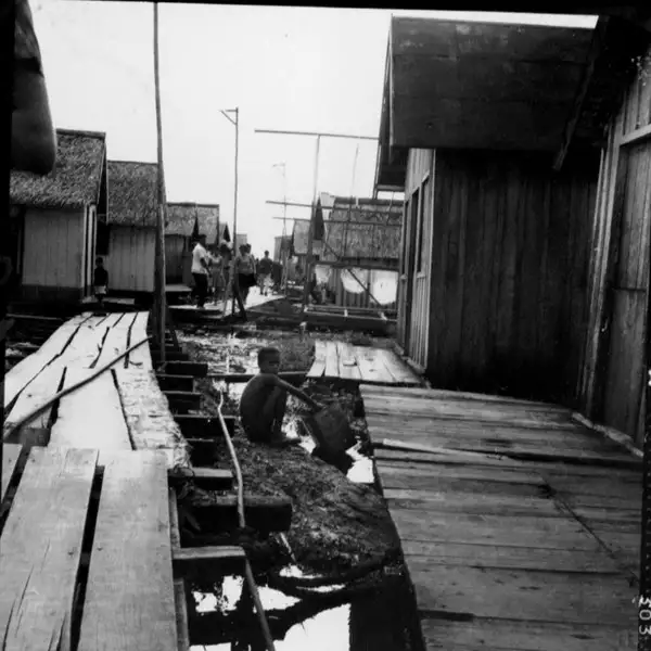 Foto 713: Rua de madeira na cidade flutuante em Manaus (AM)