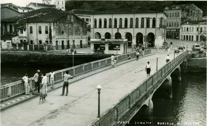 Foto 5: Ponte Eunápio Queiroz : Rio Jaguaripe : Nazaré, BA