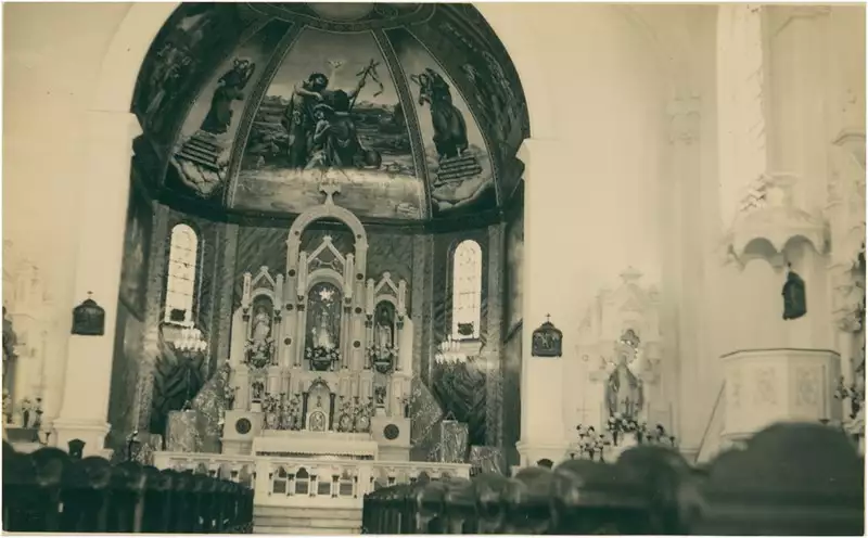 Foto 13: Altar-mor da Igreja Matriz de São João Batista : Muqui, ES