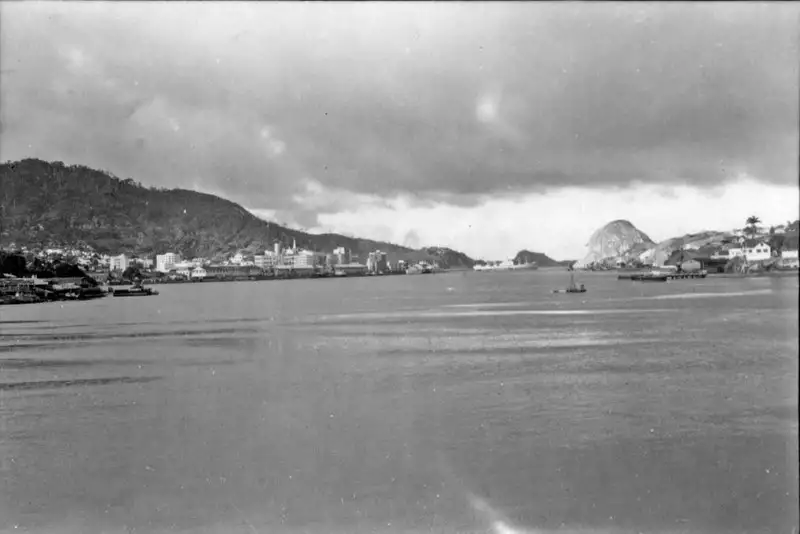 Foto 12: Aspecto de Vitória, vendo-se o porto e a entrada da barra (ES)