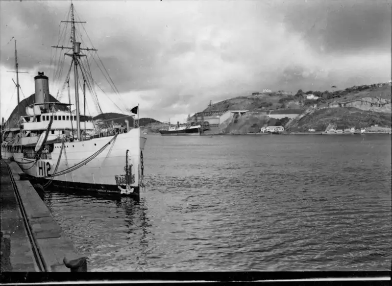 Foto 41: Aspecto do cais de Vitória, navio com carregamento de minérios (ES)