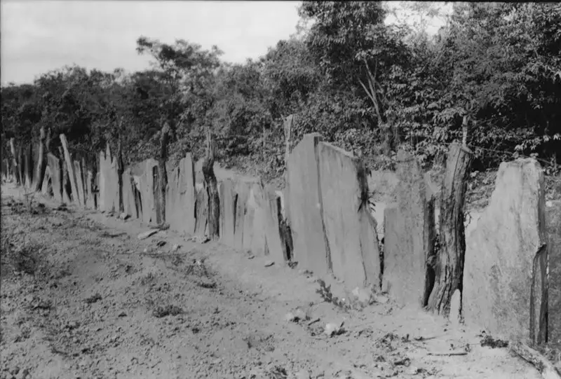 Foto 13: Placas de calcáreo utilizadas como cerca em Lagoa Santa (MG)