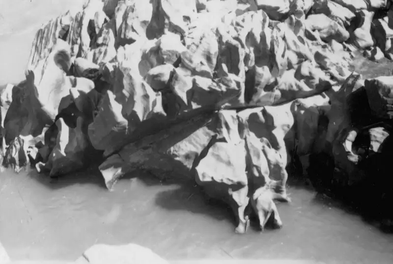 Foto 17: Marmitas e aspecto caótico do Rio Grande em Lavras (MG)