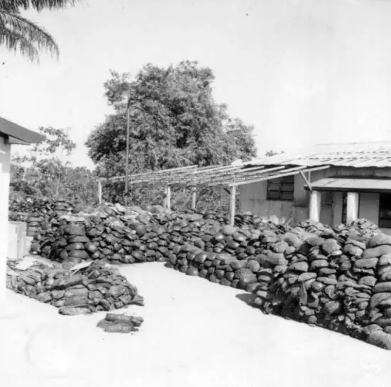 Foto 191: Industrialização da borracha em Porto Velho arrumada em pilhas (RO)