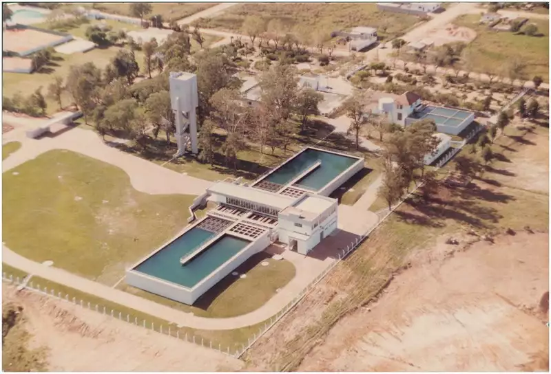 Foto 32: [Vista aérea da] Estação de Tratamento D'água : Bagé, RS