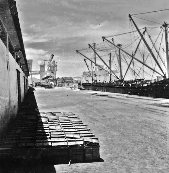 Foto 2: Aspecto do porto de Pelotas : chupadeira de trigo do Moinho Pelotense (RS)