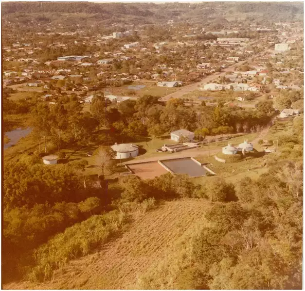 Foto 58: Estação de Tratamento de Esgoto : [vista aérea da cidade] : Santa Maria, RS