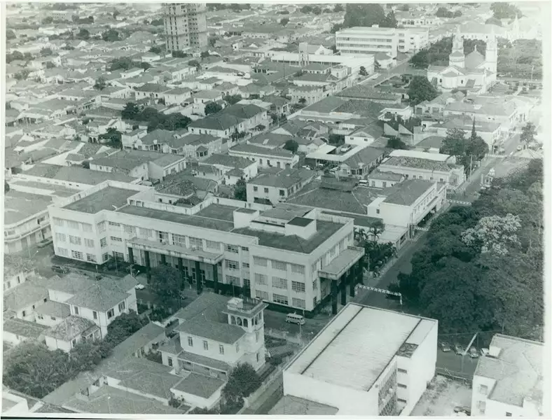 Foto 91: [Vista aérea da cidade] : Paço Municipal : Rio Claro, SP